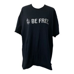 Men’s XL Be Free Shirt Anytime Fitness Black Short Sleeve Crewneck